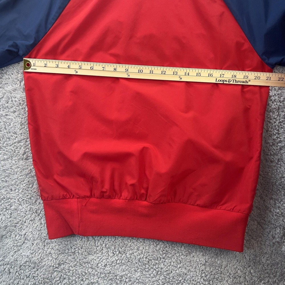 Vintage Altra Colorblock Pullover Jacket Men XS Red Navy Snap Button Made in USA - Picture 4 of 11